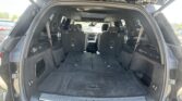 SUV with rear hatch open, cargo area with third-row seats folded flat and space ready for luggage