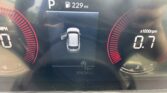 Vehicle dashboard: in Park, fuel range 229 miles, central car graphic, odometer 10,634 miles, outside temp 74°F, RPM gauge on right and speed gauge on left.